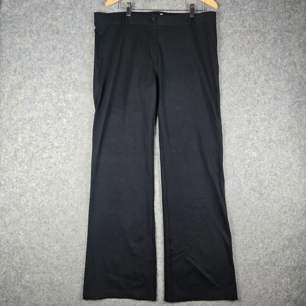 Betabrand Dress Pant Yoga Pants Womens 2XL Long Black Bootcut Stretch Workwear